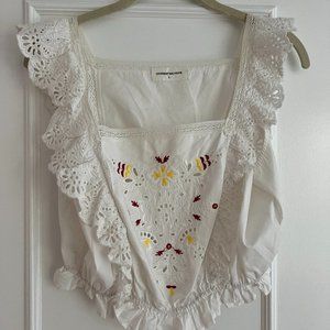 Boho Style Top with Embroidery